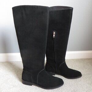 UGG Women's Gracen Black Suede Women Tall Boots 1017344 Size 7.5